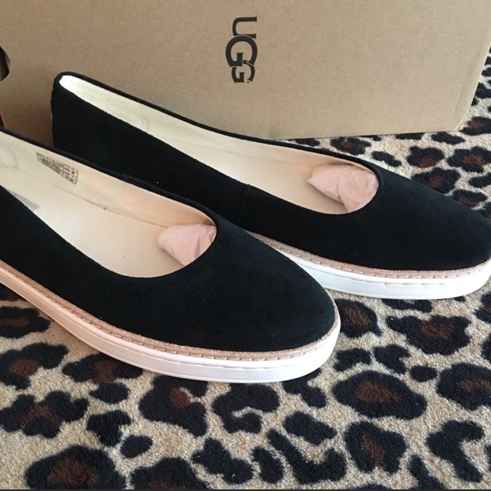 UGG Black Suede Flats